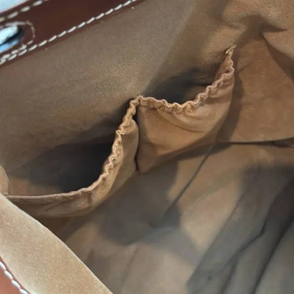 Patricia Nash Benvenuto Tote Signature Map Leather Brown Bag Purse Large